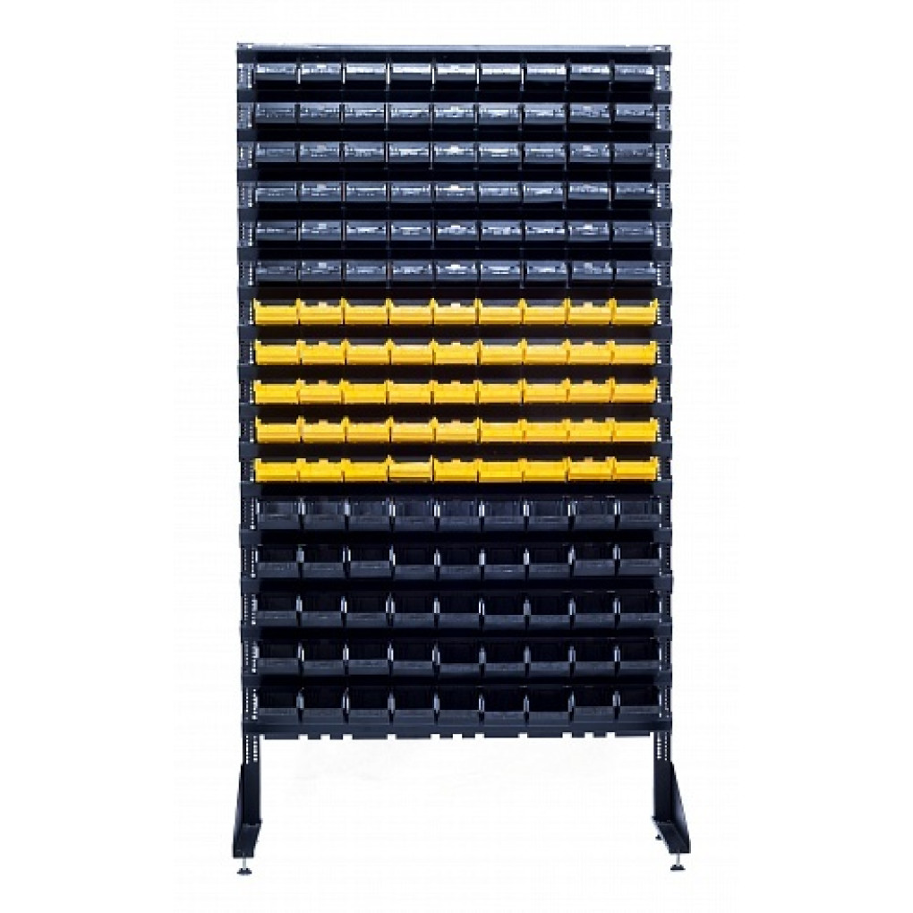 Торговый стенд с ящиками - 144 ячейки под зацепы и зажимы