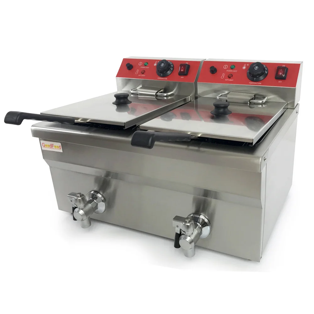 Фритюрница электрическая GoodFood EF12A2 с краном