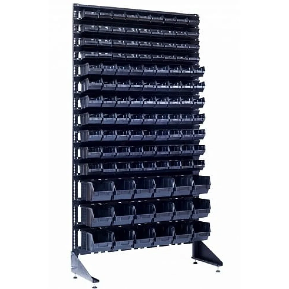 Стеллаж на 117 пластиковых ящиков для метизов