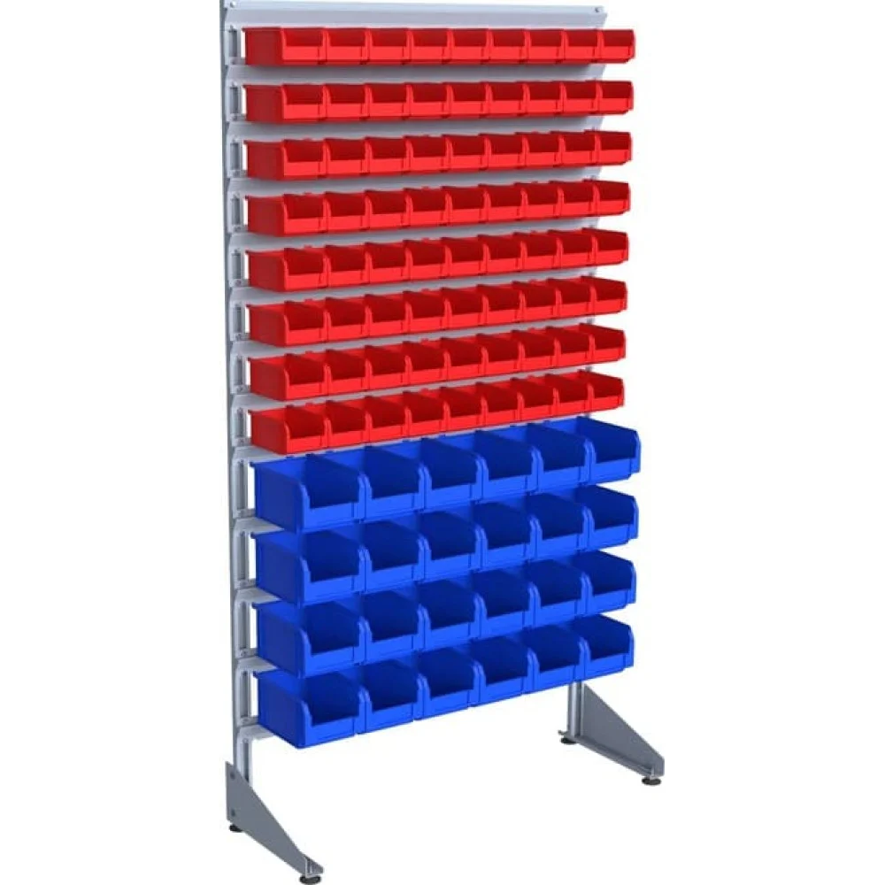 Стенд на 96 пластикових контейнерів для гаража магазину складу