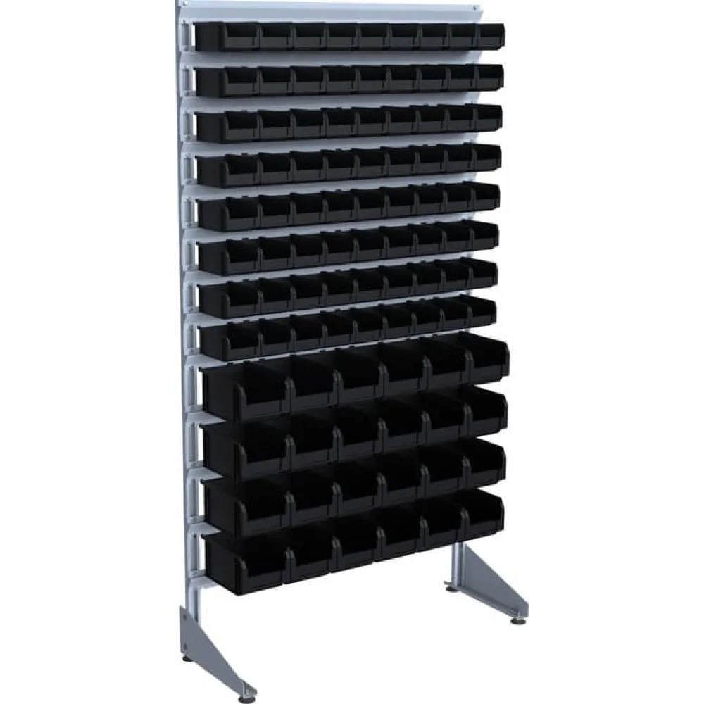 Стелаж для метизів на 96 пластикових лотків