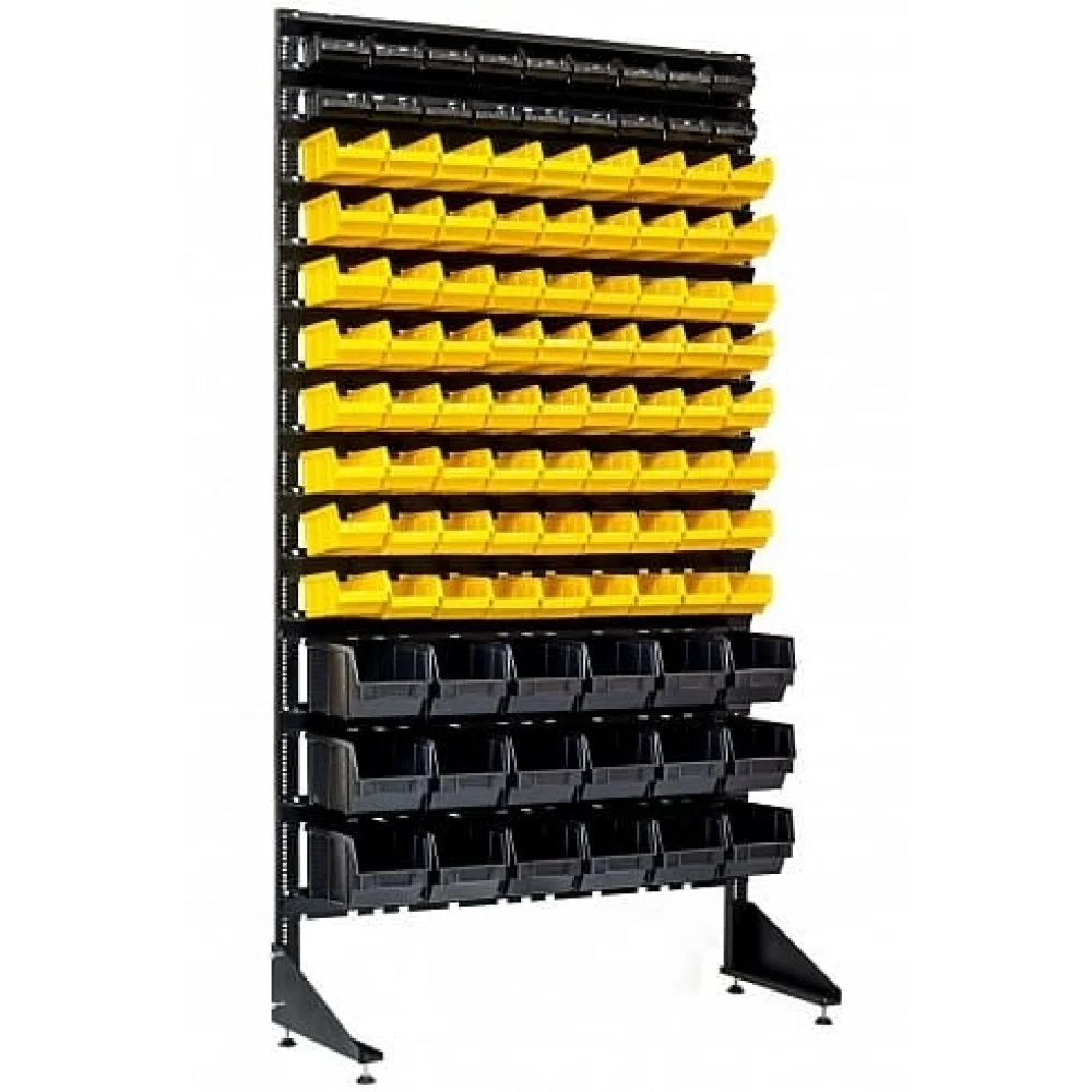 Стелаж для метизів на 108 пластикових лотків для гаража